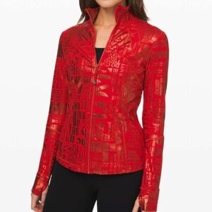 Lululemon Red foil manifesto define jacket 20YR size 4